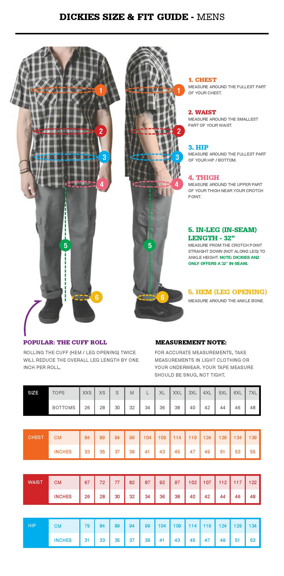 male to female underwear size conversion chart